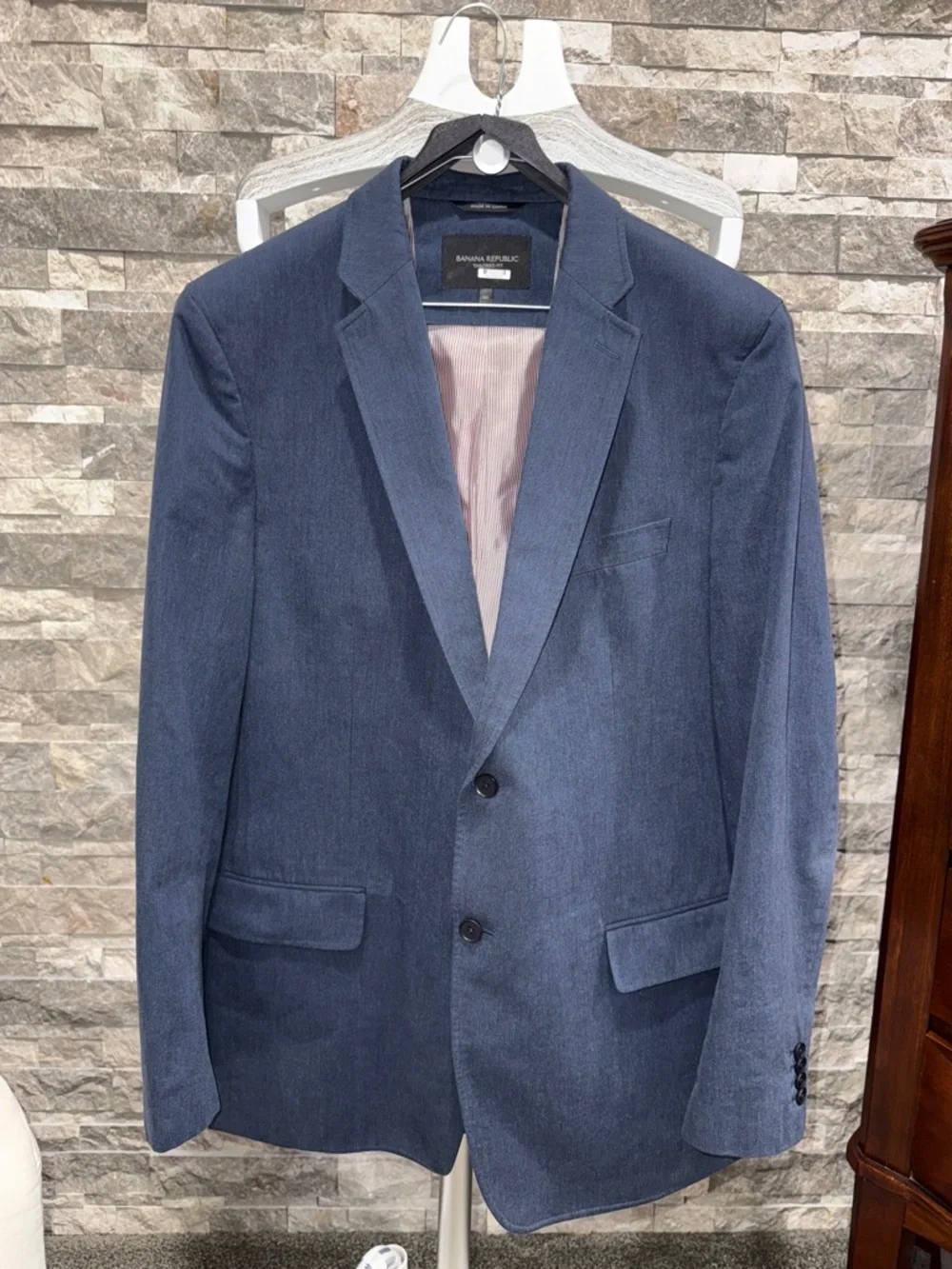 Banana Republic Men's Tailored Fit Navy Blue Sport Coat Blazer